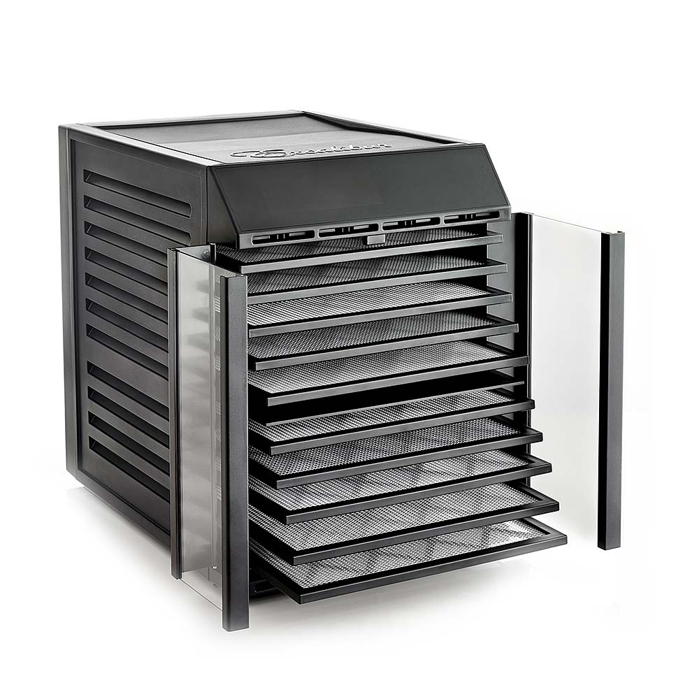 Dehydrator-Excalibur--RES10-angle_open-trays-out